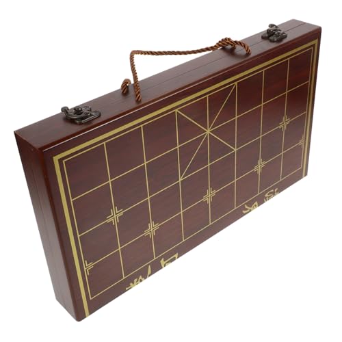 KICHOUSE 1Satz Chinesisches Schachspiel Aus Holz Mit Tragbarer Aufbewahrungsbox Interaktivem Spielbrett Und Robustem Design Für Schachliebhaber Und Reisen von KICHOUSE