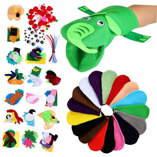 KICHOUSE 1Satz DIY Handpuppen Aus Filz Kreatives Puppenbau Kit Für Einfach Zu Verwenden Verarbeitung Auswahlmöglichkeiten Und Langlebig Für Bastelprojekte von KICHOUSE