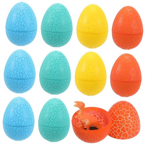 KICHOUSE 1Satz Dinosaurier Eier Grüne Blaue Gelbe Eier Mit Dinosaurierfiguren Für Pädagogisches Für Kleinkinder Farbenfrohes Design Und Stabile Platzierung von KICHOUSE