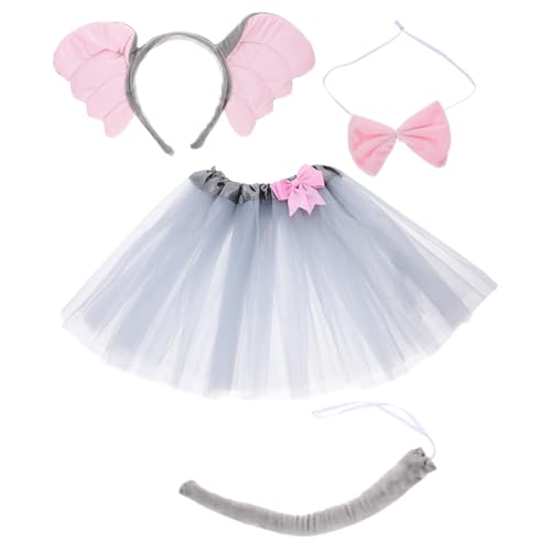 KICHOUSE 1Satz Elefant Cosplay Kostüm Set Tier Haarreifen Rock und Geburtstagsfeiern Karneval und Halloween Bezauberndes KICHOUSE 1Satz Elefant Cosplay Kostüm Set Tier Haarreifen Rock und Geburtstagsfeiern Karneval und Halloween Bezauberndes von KICHOUSE