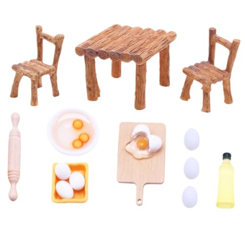 KICHOUSE 1Satz Esstisch mit Stühlen aus Resin für Puppenhausdekoration für Miniaturküchenszenen und Rollenspiele Lebendige Farben und Vielseitige Verwendungsmöglichkeiten KICHOUSE 1Satz Esstisch mit Stühlen aus Resin für Puppenhausdekoration für Miniaturküchenszenen und Rollenspiele Lebendige Farben und Vielseitige Verwendungsmöglichkeiten von KICHOUSE