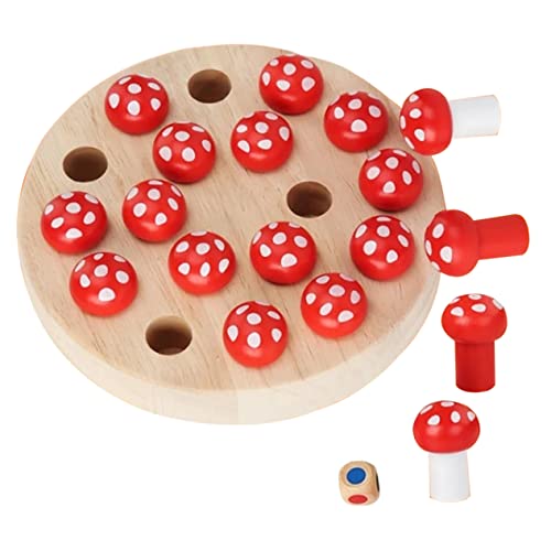 KICHOUSE 1Satz Gedächtnisspielzeug Holz Memory Brettspiel Für Interaktives Schachspiel Feinmotorik Und Hand Augen Koordination Für Geburtstage von KICHOUSE