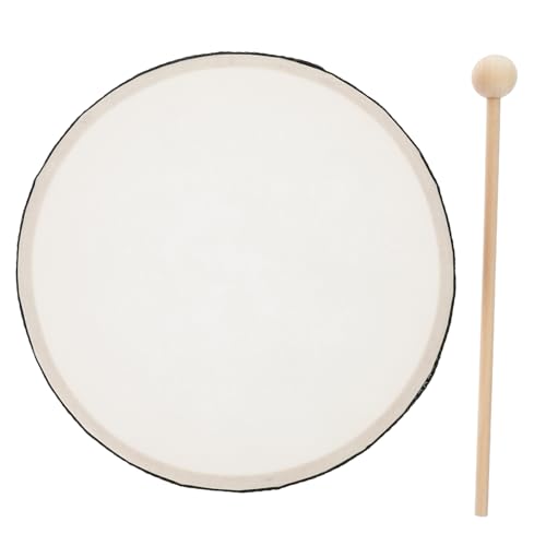 KICHOUSE 1Satz Handtrommel Mit Trommelstock Holz Percussion Instrument Für Tragbar Langlebig Für Musikunterricht Und Aufführungen Zubehör Für Anfänger von KICHOUSE
