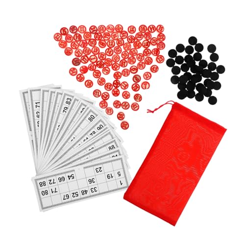 KICHOUSE 1Satz Holz Bingo für Partys Interaktive Gruppenspiele Langlebige Bingokarten und Zubehör Partygeschenk für Stundenlangen Spaß und Strategisches von KICHOUSE