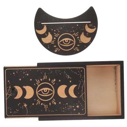 KICHOUSE Holz Tarotkartenbox mit Halter für Wahrsagerei und Meditationszubehör Kompakte Aufbewahrung für Karten Dekorativ und Platzsparend für Zuhause Restaurant und Bar KICHOUSE Holz Tarotkartenbox mit Halter für Wahrsagerei und Meditationszubehör Kompakte Aufbewahrung für Karten Dekorativ und Platzsparend für Zuhause Restaurant und Bar von KICHOUSE