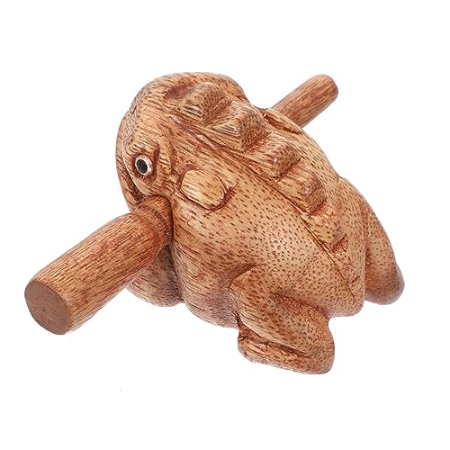 KICHOUSE 1Satz Holzpercussion Frosch mit Klangfrosch Design für Musikinstrument für Musikalische Früherziehung und Kreative Spiele von KICHOUSE