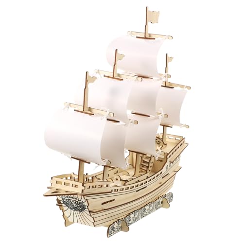 KICHOUSE 1Satz Holzpuzzle Segelboot Modell Kit Lifelike Segelboot Puzzle Für Erwachsene DIY Bastelset Aus Hochwertigem Holz Kreatives Kreativität Und Vorstellungskraft von KICHOUSE
