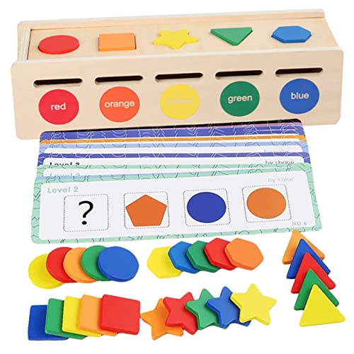 KICHOUSE 1Satz Holzscheibenspielzeug Für Montessori Lernspielzeug Form Und Farbenerkennung Motorik Und Geschicklichkeitstraining Sicheres Und Lehrreiches von KICHOUSE