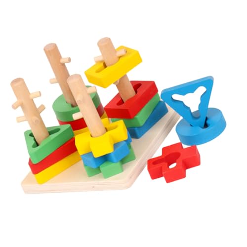 KICHOUSE 1Satz Holzspielzeug Lernspielzeug für Kleinkinder Geometrische Formen Sortierer Stapelblöcke aus Massivem Holz Fördert Kognitive Fähigkeiten und Eltern Junge Mädchen Interaktion KICHOUSE 1Satz Holzspielzeug Lernspielzeug für Kleinkinder Geometrische Formen Sortierer Stapelblöcke aus Massivem Holz Fördert Kognitive Fähigkeiten und Eltern Junge Mädchen Interaktion von KICHOUSE