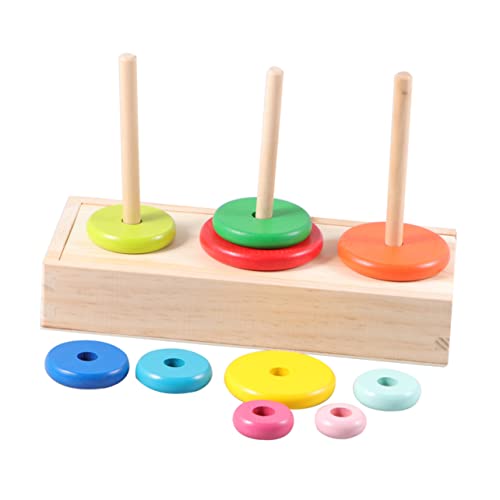 KICHOUSE 1Satz Holzspielzeug Stapelturm für Bunter Ringstapelturm Entwicklungspädagogisches Puzzle für Kreativität und Motorik für Jungen und Ab Monaten Groß KICHOUSE 1Satz Holzspielzeug Stapelturm für Bunter Ringstapelturm Entwicklungspädagogisches Puzzle für Kreativität und Motorik für Jungen und Ab Monaten Groß von KICHOUSE