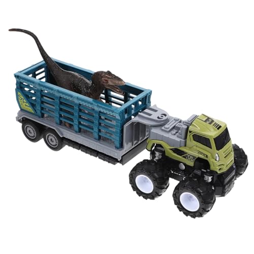KICHOUSE Inertiales Auto Spielzeug LKW mit Tieranhänger für Jungen Langlebige Legierung und Kunststoff für Drinnen und Draußen Trägheitsfahrzeug für Kinder von KICHOUSE