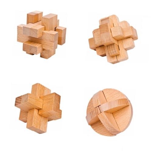 KICHOUSE 1Satz Klassisches Holzpuzzle Teiliges Iq Rätsel für Erwachsene und Lu Ban mit Hochwertigem Buchenholz Fördert und Geschicklichkeit DIY KICHOUSE 1Satz Klassisches Holzpuzzle Teiliges Iq Rätsel für Erwachsene und Lu Ban mit Hochwertigem Buchenholz Fördert und Geschicklichkeit DIY von KICHOUSE