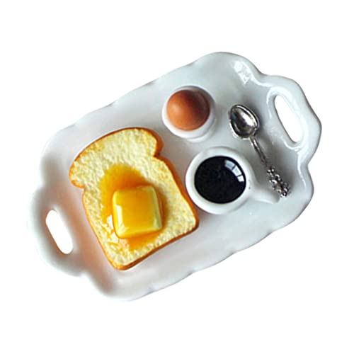KICHOUSE 1satz Miniatur Frühstücksteller Für Puppenhäuser Realistische Hamburger Deko-Accessoires Für Mini-hausgestaltung Aus Feinen Mini-Platten Für Kreative Arrangements von KICHOUSE