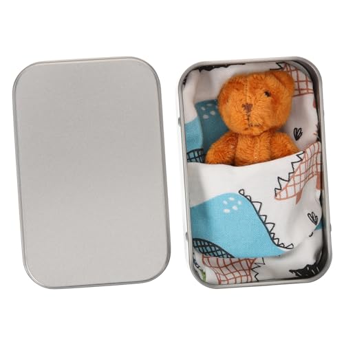 KICHOUSE 1Satz Mini Stoffbär Kleiner Plüschbär in Box Für Bastelarbeiten Dekoration Zu Feiertagen Und Anlässe Langlebig Und Sicher Mini Bärenornament von KICHOUSE
