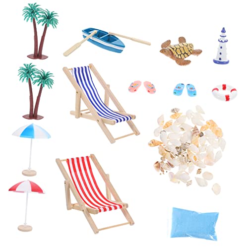 KICHOUSE 1Satz Mini Strandspielzeug Teiliges Deko mit Mini Liegestuhl und Strandaccessoires für Puppenhäuser Kreative Mikro Landschaftsdekoration für DIY Projekte KICHOUSE 1Satz Mini Strandspielzeug Teiliges Deko mit Mini Liegestuhl und Strandaccessoires für Puppenhäuser Kreative Mikro Landschaftsdekoration für DIY Projekte von KICHOUSE