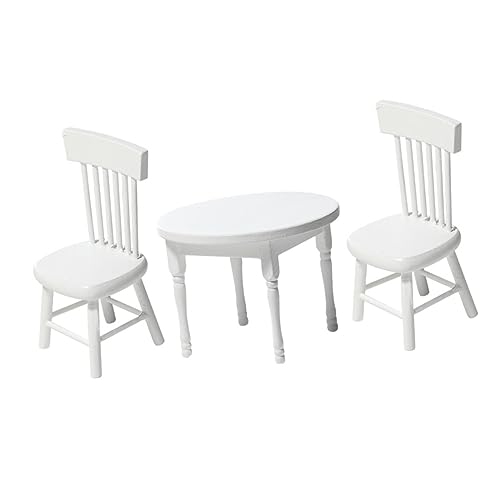 KICHOUSE 1Satz Mini und Stuhl Set Weißes Puppenhaus Möbel Zubehör für Landschaftsdekoration Sicher und Elegant für Kreative Spielideen und KICHOUSE 1Satz Mini und Stuhl Set Weißes Puppenhaus Möbel Zubehör für Landschaftsdekoration Sicher und Elegant für Kreative Spielideen und von KICHOUSE