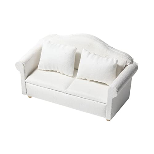 KICHOUSE 1Satz Miniaturcouch Teilig mit Kissen Puppenhaus Möbel Weißes Sofa für Mini Hochwertige und Stoffmaterialien für Langlebigen Einsatz KICHOUSE 1Satz Miniaturcouch Teilig mit Kissen Puppenhaus Möbel Weißes Sofa für Mini Hochwertige und Stoffmaterialien für Langlebigen Einsatz von KICHOUSE