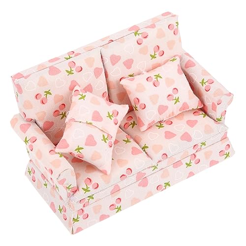 KICHOUSE 1Satz Miniaturmöbel Puppenhaus Sofa und Dekorative Couch für Kinderzimmer und Spielzimmer Fördert Kreativität und Fantasie von KICHOUSE