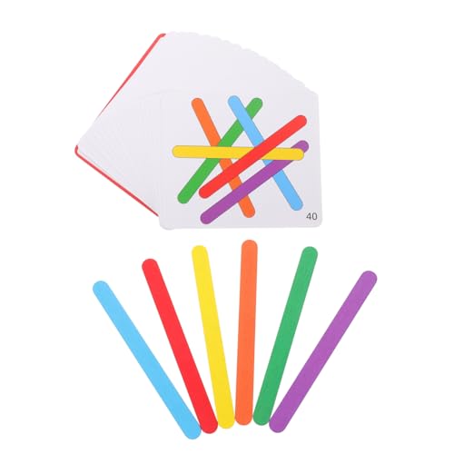 KICHOUSE 1Satz Montessori für Kleinkinder Logikspiel mit Bunten Sticks und Karten für Kreatives Interaktives Lernen und DIY Formen für Bildung und Spaß KICHOUSE 1Satz Montessori für Kleinkinder Logikspiel mit Bunten Sticks und Karten für Kreatives Interaktives Lernen und DIY Formen für Bildung und Spaß von KICHOUSE