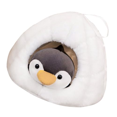 KICHOUSE 1Satz Plüsch Pinguin Stofftier mit Nest Kuscheliges Plüschtier für Dekoration und Tragbares Pinguin für Wohnzimmer Schlafzimmer und Mehr von KICHOUSE