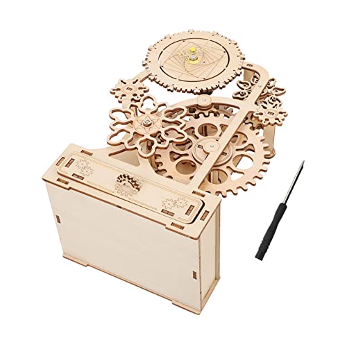 KICHOUSE 1Satz Puzzle Musikbox Aus Holz DIY Stifthalter Für Montage Einzigartiges Für Bastelfreunde Exquisite Handwerkskunst Dekorieren von KICHOUSE