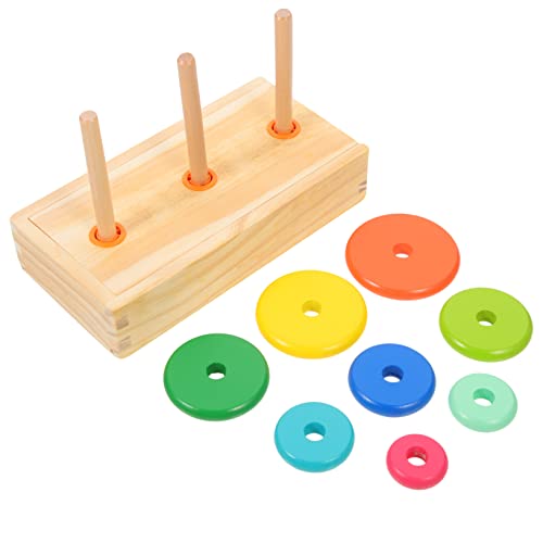 KICHOUSE 1Satz Stapelringspielzeug für Kleinkinder Lagiges Holzspielzeug Farben Formen und Gedächtnis Pädagogisches für Frühes Lernen KICHOUSE 1Satz Stapelringspielzeug für Kleinkinder Lagiges Holzspielzeug Farben Formen und Gedächtnis Pädagogisches für Frühes Lernen von KICHOUSE