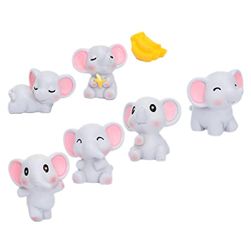 KICHOUSE 1Satz Teiliges Kleiner Elefantenfiguren Niedliche Cartoon Dekorationen Aus Resin Exquisite Elefantenschmuck Für Garten Und Bonsai Mini Skulpturen Gemischte von KICHOUSE