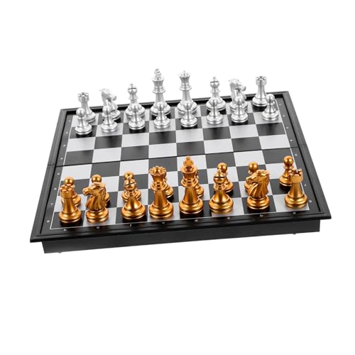 KICHOUSE 1Satz Tragbares Magnetisches Schachspiel Faltbares Schachbrett Für Erwachsene Bildungsspielzeug Für Reisen Zuhause Und Büro Leicht Magnetischer von KICHOUSE