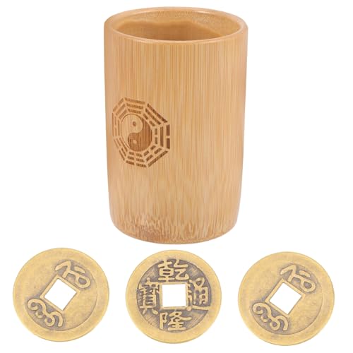 KICHOUSE 1Satz Wahrsagungsspiel Chinesischen Glücksmünzen Ching Wahrsage für Spirituelle Zwecke Feng Shui und Buddhistische Altardekoration von KICHOUSE
