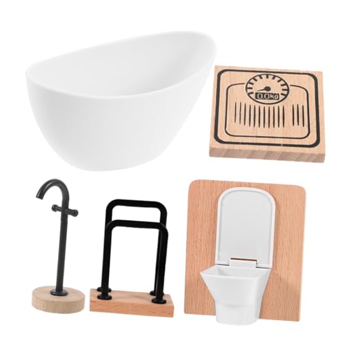 KICHOUSE 1Satz Zubehör für Puppenstuben Realistische Badewanne Wc und Mehr Vielseitig Einsetzbar für Kreative Szenengestaltung von KICHOUSE