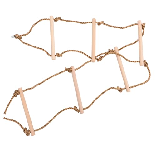 KICHOUSE Holzleiter-Spielzeug Für Jungen Und Mädchen Klettern Aus Holz Pe-strickleiter Outdoor-Spielzeug Für Kleinkinder Jungen Und Mädchen Freizeitbedarf von KICHOUSE
