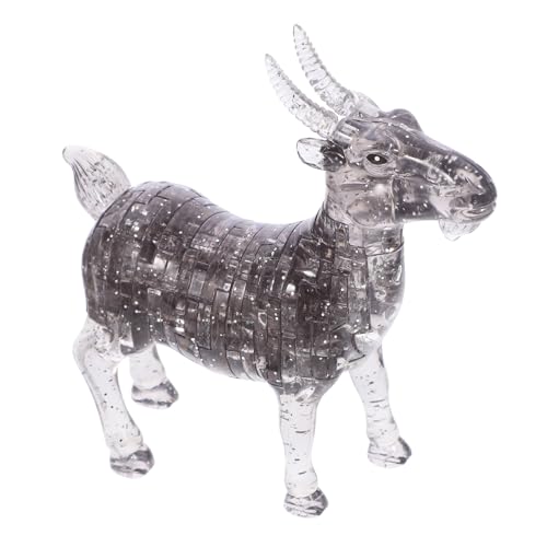KICHOUSE 1Stück Kristallpuzzle Ziege Selbstmontage Tierfigur Für Kreative Deko Lustiges Hochwertige Handwerkskunst Für Home Office Deko von KICHOUSE