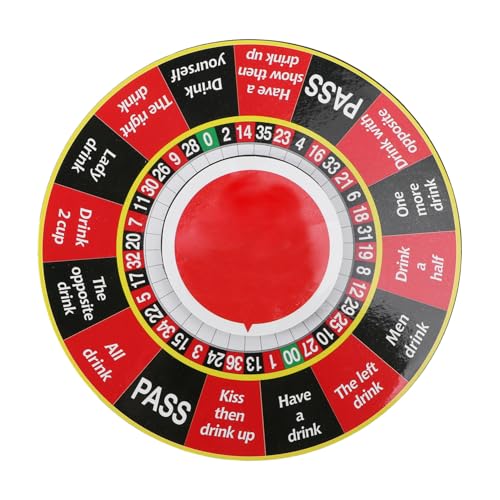 KICHOUSE 1Stück Ktv Trinkspiel für Bar und Party Englisches Roulette Trinkspiel Lustige Geschenkidee Hochwertigem und Langlebig für Gesellige von KICHOUSE