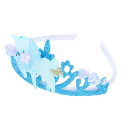 KICHOUSE 1Stück Party Krone für Kleine Mädchen Einhorn Stirnband Haarschmuck für Kostümpartys Geburtstagsfeiern und Hochzeiten Sicher und Leicht von KICHOUSE
