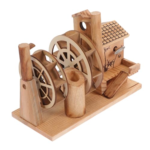 KICHOUSE Wind-up Musical Wasserrad Holz Handwerk Desktop Ornament Für Jungen Und Mädchen Stärken von KICHOUSE