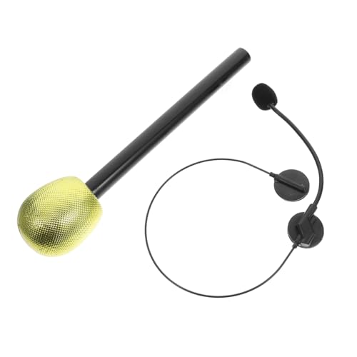 KICHOUSE 2 Pcs Mikrofon -Prop -Headset Für Konzerte Und Kostümpartys Gefälschtes Headset -mikrofon Für Kinder Und Erwachsene Für Cosplay- Und Bühnenaufführungen von KICHOUSE