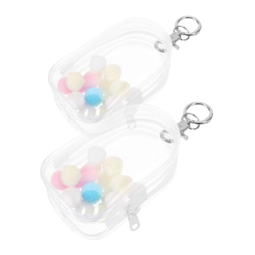 KICHOUSE 2 STÜCK Transparente Puppen Trage Tasche mit Schlüsselanhänger Sicherer und Bequemer PVC Displaybeutel mit Reißverschluss für Figuren Einfachen Aufbewahrung von KICHOUSE