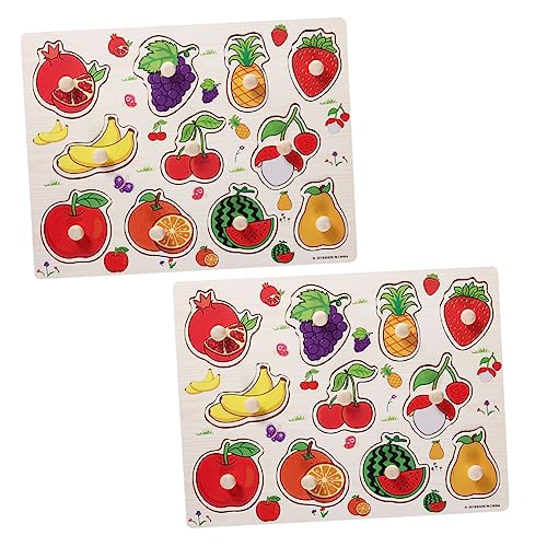 KICHOUSE 2 Sätze Greifbrett für Obst Puzzle rätselbuch spielsachen für kinderpuzzle geduldspiele Rätsel zum frühen Lernen Bildungsrätsel hölzern KICHOUSE 2 Sätze Greifbrett für Obst Puzzle rätselbuch spielsachen für kinderpuzzle geduldspiele Rätsel zum frühen Lernen Bildungsrätsel hölzern von KICHOUSE