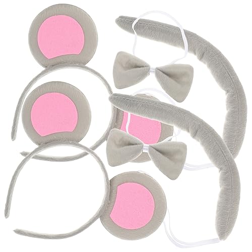 KICHOUSE 2 Sätze Halloween Mäusekostüm Zubehör mit Haarreif Schleife und Bequemes Kostüm Accessoire Set für Karneval Fasching Party und Verkleidung KICHOUSE 2 Sätze Halloween Mäusekostüm Zubehör mit Haarreif Schleife und Bequemes Kostüm Accessoire Set für Karneval Fasching Party und Verkleidung von KICHOUSE