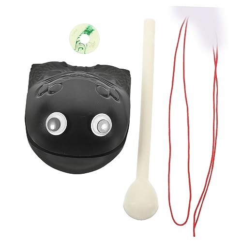 KICHOUSE 2 Sätze Lehrmittel Percussion- Schlaginstrument Percussion-musikspielzeug Musikinstrument Musik-erleuchtungs- Tempelblock Black Plastik von KICHOUSE