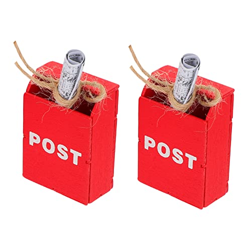 KICHOUSE 2 Sätze Mini Post Box Modelle Puppenhaus Dekorative Ornamente Miniaturszene Zubehör KICHOUSE 2 Sätze Mini Post Box Modelle Puppenhaus Dekorative Ornamente Miniaturszene Zubehör von KICHOUSE