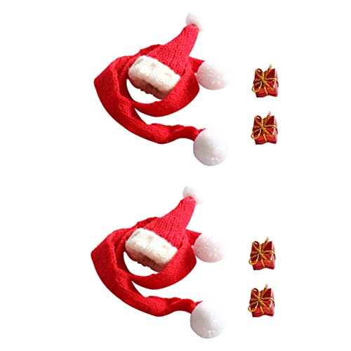 KICHOUSE 2 Sätze Mini Weihnachtsmütze Set mit Schal Teiliges Modell für Puppenhaus Elastische Strickmütze Weihnachtsrot Dekoratives Accessoire für Weihnachtsfeiern und Bastelprojekte KICHOUSE 2 Sätze Mini Weihnachtsmütze Set mit Schal Teiliges Modell für Puppenhaus Elastische Strickmütze Weihnachtsrot Dekoratives Accessoire für Weihnachtsfeiern und Bastelprojekte von KICHOUSE