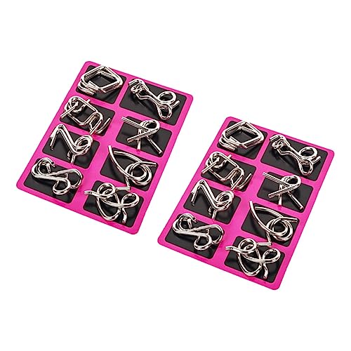 KICHOUSE 2 Sätze Ringspielzeug ineinandergreifendes Puzzle Für Puzzles aus Metalldraht Interlock-Spielring IQ-Rätsel aus Metalldraht Rostfreier Stahl rot KICHOUSE 2 Sätze Ringspielzeug ineinandergreifendes Puzzle Für Puzzles aus Metalldraht Interlock-Spielring IQ-Rätsel aus Metalldraht Rostfreier Stahl rot von KICHOUSE