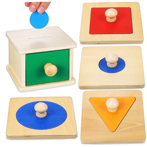 KICHOUSE 2 Satz Geometrische Panel -münzbox Montessori- Für Die Frühe Bildung Montessori Sensorisches Lernspielzeug Für Kleinkinder Holz KICHOUSE 2 Satz Geometrische Panel -münzbox Montessori- Für Die Frühe Bildung Montessori Sensorisches Lernspielzeug Für Kleinkinder Holz von KICHOUSE