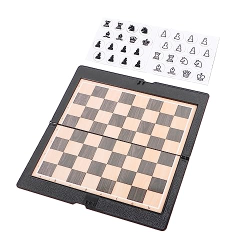 KICHOUSE 2 Satz Internationales Schach Magnet Groß Erwachsene Reiseschach Spielbrett Partyschach Faltschach Plastik Black von KICHOUSE