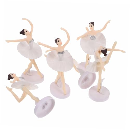 KICHOUSE 2 Sets Feine Ballerina-balletttänzerin, Weißes Tutu in Ballettposition, Figur, Ballettmädchen-Statue, Ballettmädchen-Figur, Ballettmädchen-skulptur, Ballettmädchen-Dekoration von KICHOUSE