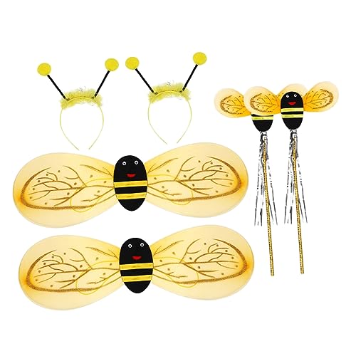 KICHOUSE 2 Sets Kleine Bienen Requisiten Bienenflügel Anzug Mädchen Bienenkostüm Bienenkostüm Stirnbänder Kopfbänder Ornamente Für Outfits Für Mädchen Bienen Cosplay KICHOUSE 2 Sets Kleine Bienen Requisiten Bienenflügel Anzug Mädchen Bienenkostüm Bienenkostüm Stirnbänder Kopfbänder Ornamente Für Outfits Für Mädchen Bienen Cosplay von KICHOUSE