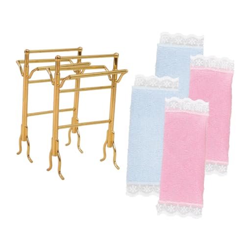 KICHOUSE Puppenhaus-Miniatur-zubehörset – 2er-Pack Mini-handtuchhalter Lebensechte Badezimmer-Requisiten Für Kreatives Spielen Und Dekorieren KICHOUSE Puppenhaus-Miniatur-zubehörset – 2er-Pack Mini-handtuchhalter Lebensechte Badezimmer-Requisiten Für Kreatives Spielen Und Dekorieren von KICHOUSE