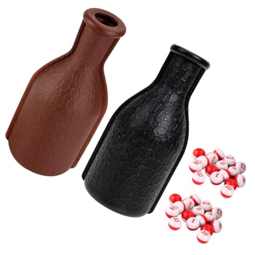 KICHOUSE 2 Sets Snooker Flasche Requisiten Billard Shaker Flasche Kunststoff Pool Flasche Spielzeug Billard Spiel Würfel von KICHOUSE