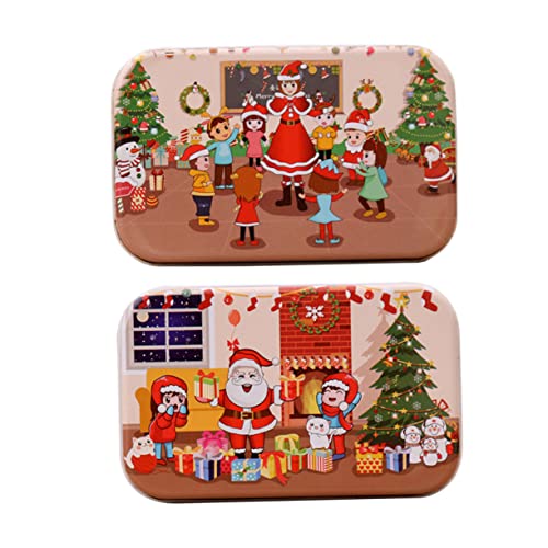 KICHOUSE 2 Sets Weihnachtspuzzles Pädagogisches Puzzle Weihnachtspuzzle DIY Puzzle Blechdose Bunt KICHOUSE 2 Sets Weihnachtspuzzles Pädagogisches Puzzle Weihnachtspuzzle DIY Puzzle Blechdose Bunt von KICHOUSE